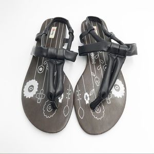 LSENBOYE Faux Leather Sandals